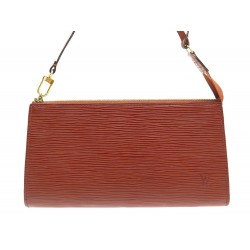 SAC A MAIN LOUIS VUITTON POCHETTE ACCESSOIRES EN CUIR EPI MARRON CLUTCH BAG 560€