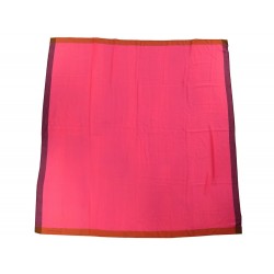 NEUF CHALE HERMES 140x140 EN CACHEMIRE ROSE PINK CASHMERE + BOITE SAC SHAWL 930€