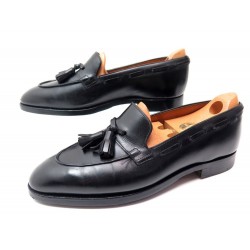  : CHAUSSURES JOHN LOBB MOCASSINS A PAMPILLES 7E 41 CUIR NOIR 