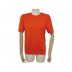 NEUF PULL LOUIS VUITTON L 42 CACHEMIRE SOIE LAINE ORANGE CASHMERE KNITWEAR 950€