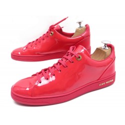 CHAUSSURES BASKET LOUIS VUITTON FRONTROW 40 EN CUIR VERNI SNEAKERS SHOES 590€