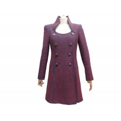 MANTEAU CHANEL P43944 VESTE LONGUE 38 TWEED 