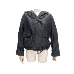 BLOUSON LOUIS VUITTON IMPERMEABLE MONOGRAM T 38 M VESTE NOIR TRENCH JACKET 1900€