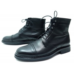 NEUF CHAUSSURES HESCHUNG PANAX BOTTILLONS 9.5 43.5 CUIR NOIR BOTTINES BOOTS 613€