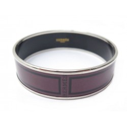 NEUF BRACELET HERMES LARGE 7 CM EN EMAIL VIOLET PALLADIE PURPLE ENAMEL NEW 480€