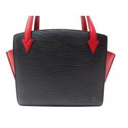 SAC A MAIN LOUIS VUITTON VARENNE CUIR EPI NOIR ET ROUGE