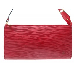 SAC A MAIN LOUIS VUITTON POCHETTE ACCESSOIRE CUIR EPI ROUGE 