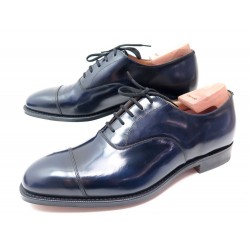 NEUF CHAUSSURES CHURCHS CONSUL 9F 43 RICHELIEU CUIR BLEU SHOES 