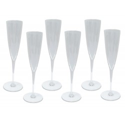 NEUF 6 COUPES A CHAMPAGNE BACCARAT DOM PERIGNON VERRES EN CRISTAL CLAIR 600