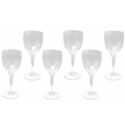 NEUF 6 VERRES A VIN LALIQUE EN CRISTAL TRANSPARENT CRYSTAL WINE GLASS BOITE 600€