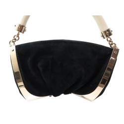 SAC A MAIN YVES SAINT LAURENT MOMBASE 129282 VEAU VELOURS NOIR HAND BAG 850€