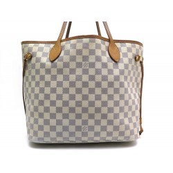 SAC LOUIS VUITTON NEVERFULL MM TOILE DAMIER BLANC 