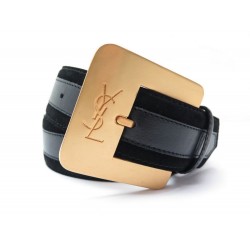 NEUF CEINTURE SAINT LAURENT CUIR NOIR 