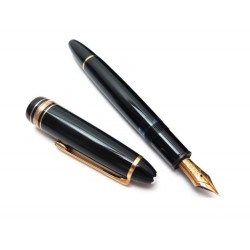 VINTAGE STYLO PLUME MONTBLANC MEISTERSTUCK 146 LE GRAND PISTON RESINE NOIR 600€