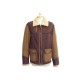 MANTEAU BLOUSON VASSAL BOMBARDIER PEAU LAINEE 48 M EN CUIR MARRON COAT 1400€