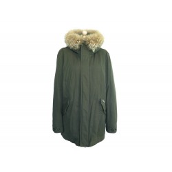 MANTEAU WOOLRICH 50/000158 PARKA L 52 POLYESTER KAKI FOURRURE BLOUSON COAT 1400€