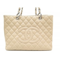 SAC A MAIN CHANEL CABAS SHOPPING MEDIUM EN CUIR CAVIAR MATELASSE TOTE BAG 3200€