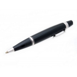 NEUF STYLO BILLE MONTBLANC BOHEME NOIR & PLATINE RESINE ETUI BALLPOINT PEN 475€