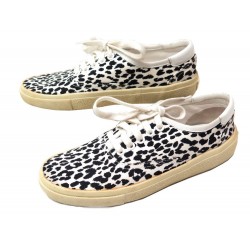 CHAUSSURES SAINT LAURENT 345062 BABY CAT BASKET 37.5 38 TOILE SNEAKERS 565€