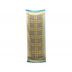 NEUF ECHARPE FOULARD BURBERRY TARTAN EN SOIE MULTICOLORE + BOITE SILK SCARF 420€