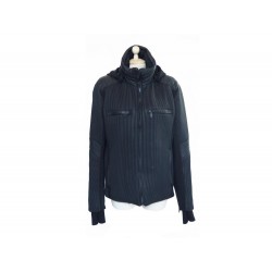 NEUF MANTEAU BLOUSON FUSALP ALBERTO T 52 L EN CUIR NOIR PARKA LEATHER COAT 2950€