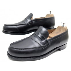 CHAUSSURES JM WESTON MOCASSINS 180 8C 42 CUIR NOIR BOITE SAC LOAFERS SHOES 590€