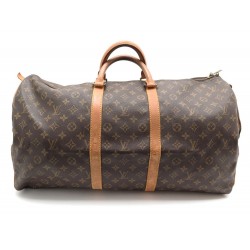 VINTAGE SAC VOYAGE A MAIN LOUIS VUITTON KEEPALL 55 MONOGRAM TRAVEL BAG 1080€