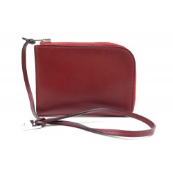 NEUF PORTE MONNAIE HERMES NEW-H CUIR VEAU EVERCALF CHEVRE ROUGE WALLET RED 580€