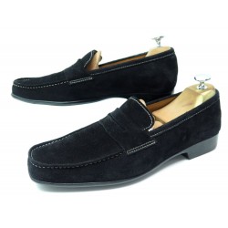 CHAUSSURES JM WESTON 625 MOCASSINS 8.5D 42.5 SUEDE NOIR 