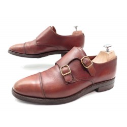 CHAUSSURES JOHN LOBB WILLIAM BI BOUCLE 9E 43 EN CUIR MARRON BUCKLE SHOES 1095€