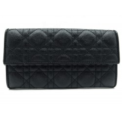 NEUF PORTEFEUILLE CHRSTIAN DIOR PANAREA TOILE NOIR 