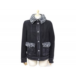 NEUF VESTE CHANEL EN TOILE NOIR 