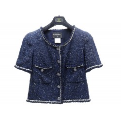 NEUF VESTE COURTE CHANEL BLEUE 