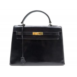  SAC HERMES KELLY 33CM CUIR NOIR 