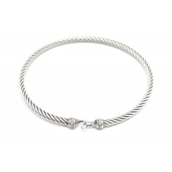 BRACELET DAVID YURMAN ARGENT ET DIAMANTS 