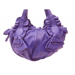 NEUF SAC A MAIN VALENTINO GARAVANI 37CM CUIR VIOLET PURPLE LEATHER HAND BAG 785€