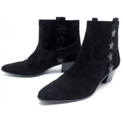 NEUF CHAUSSURES BOTTINES SAINT LAURENT 416469 42 ETOILE + SAC ANKLE BOOTS 790€