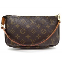 POCHETTE LOUIS VUITTON ACCESSOIRES TOILE MONOGRAM M40712 NM CUIR MARRON BAG 400€