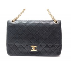 VINTAGE SAC A MAIN CHANEL TIMELESS 26CM CUIR MATELASSE NOIR 2.55 BAG PURSE 4800€