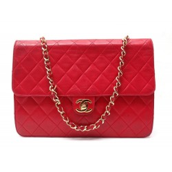 SAC A MAIN CHANEL TIMELESS MATELASSE CUIR ROUGE 