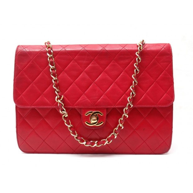 sac a main chanel timeless 25 cm cuir matelasse rouge
