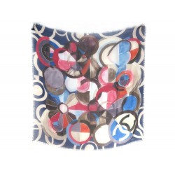 NEUF FOULARD CHANEL ETOLE CACHEMIRE & SOIE ROUGE BLEU CASHMERE SILK SCARF 