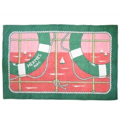 TAPIS DE PLAGE HERMES BOUEES DE BATEAU SERVIETTE DRAP BAIN BOAT BEACH TOWEL 430€