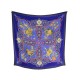 CHALE HERMES POESIE PERSANE JULIA ABADIE CARRE CACHEMIRE & SOIE BLEU SCARF 930€