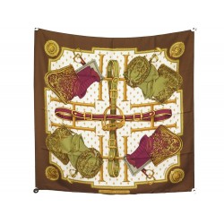 FOULARD HERMES SELLES A HOUSSE 1ERE EDITION 1978 CARRE EN SOIE SILK SCARF 360€