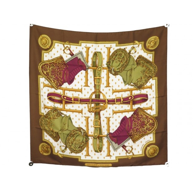 FOULARD HERMES SELLES A HOUSSE 1ERE EDITION 1978 CARRE EN SOIE SILK SCARF 360€