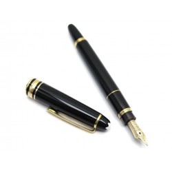 STYLO PLUME MONTBLANC MEISTERSTUCK MOZART 107702 NOIR BLACK FOUNTAIN PEN 435€