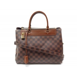 NEUF SAC A MAIN LOUIS VUITTON GREENWICH EN TOILE DAMIER EBENE BANDOULIERE 2200€