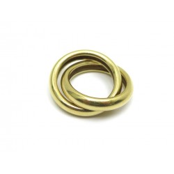 BAGUE DOUBLE ANNEAU OR JAUNE 18K 12 GR