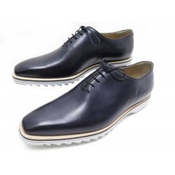 NEUF CHAUSSURES BERLUTI ALESSANDRO SPADA DEMESURE S3977006 8 42 CUIR BLEU 1180€